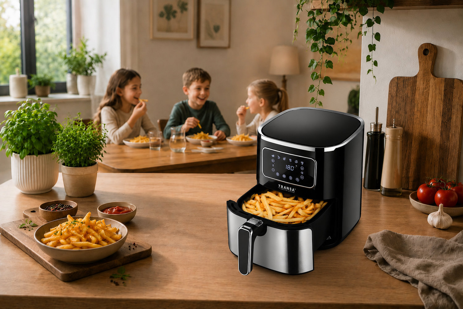 6 programów automatycznych frytkownicy beztłuszczowej SimpleFry Medium TE-47